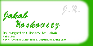 jakab moskovitz business card